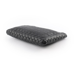 BOTTEGA VENETA 新款小羊皮及小牛皮大格編織手拿包/黑色, , large
