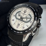 [星晴錶業]MASERATI手錶,46mm,R8871610001白色錶面黑錶殼深黑色真皮皮革錶帶款, , large