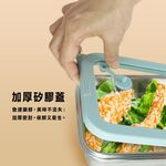 【美國MotherGoose 鵝媽媽】可微波 密封316不鏽鋼保鮮盒750ml+1200ml 2入組, , large