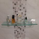 [熊好貼國際]長壓克力平台架置物架(特價）免運 粗糙紋路牆面(超黏貼)可貼 無痕掛勾 掛鉤 浴室平台 舒適家舒適你家, , large