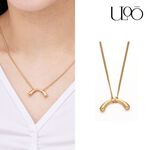 ULOO Glimmer 流光弧形吊墜項鍊-金色 UN4002710, , large