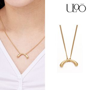 ULOO Glimmer 流光弧形吊墜項鍊-金色 UN4002710