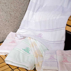 【來福牌】色緞刺繡浴巾