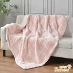 【Betrise】Pink | Marshmallow imitation rabbit plush blanket (150x210cm), 粉色, large