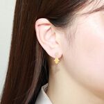 【Angel & Me】幸運 法蒂瑪之手 s925 純銀 厚鍍 24k金 一對 耳環, , large