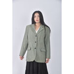 (S) focus 2000千鳥格紋綠色外套二手衣, , large
