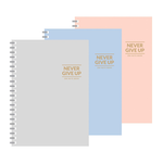 美加美 25K 空白膠圈筆記-藍 5本/包 AD7117, , large