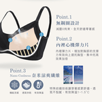 【Clany可蘭霓】無鋼圈涼感無痕 透膚性感 B-D內衣 質感黑 6992-63, , large
