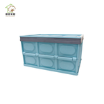 Set of 2 Multi-Functional Foldable Storage Box 52L – Blue, , large