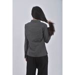 (M) single noble條紋排扣灰色襯衫上衣二手衣, , large
