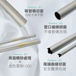 【純鈦小吸管 鈦原色】17cm 鈦 吸管 環保吸管 旅行吸管 收納袋 圓筒袋, , large