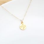 【Angel & Me】Lucky Compass s925 sterling silver 24k gold plated birthday necklace, , large