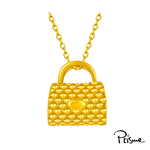【Prisme Gold】黃金項鍊 小金包 包包鍊墜項鍊 (金重：約0.08錢±0.03), , large