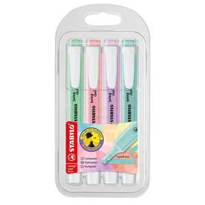 STABILO 德國 思筆樂 swing cool Pastel 樂酷馬卡龍色螢光筆 4色組/盒 ST275/4-08