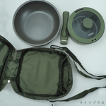 仙德曼露營鍋具組-24cm不沾鍋系列-黑色-1入, , large