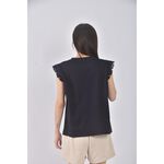 (M) meeijen蕾絲拼接藍色短袖上衣二手衣, , large