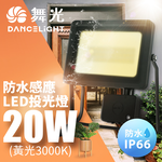 DanceLight microwave induction floodlight 20W IP66 waterproof anti-glare tempered glass (white light), , large