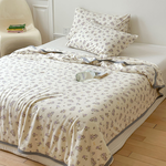 【Betrise】Small purple flowers | Lazy soft Q knitted cotton antibacterial soy fiber air-conditioning quilt/cooling quilt (150x200cm), , large