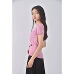 (S) barbie質感圓領粉色外套二手衣, , large