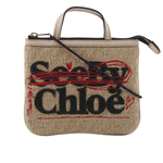 SEE BY CHLOE Jute 黃麻編織迷你手提/斜背二用包/米色, , large