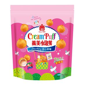 義美小泡芙歡樂包(甜心草莓)196G
