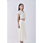 (S) giordano ladies高腰質感白色長褲二手衣, , large