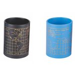 徠福 Life 塑膠地圖筆筒(PC.2342)黑, , large