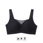 【A&R】歐式無痕網狀美胸大尺碼寬肩帶內衣 - 經典黑,3XL(90EF/95BCD), , large