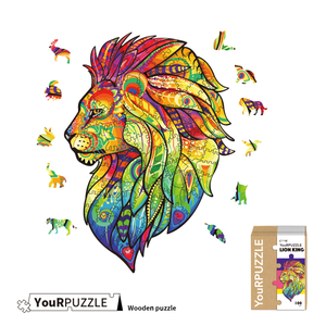  [Brick Republic]YouRPUZZLE Taiwan Stock – Lion King Puzzle (Certified Wooden Animal Puzzle)