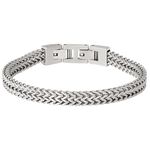 【快速出貨】法國 ROCHET Major II系列 不鏽鋼男士手鍊-銀 HB01780, , large