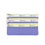 Lesportsac 3-Zip Cosmetic 三層拉鍊收納化妝包/ 紫羅蘭色, , large