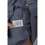 (XL) net質感西裝圓領藍色長袖上衣二手衣, , large