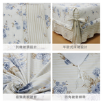 【多利寶寢具】FITNESS 精梳棉雙人七件式床罩組-醇香莊園-藍, , large