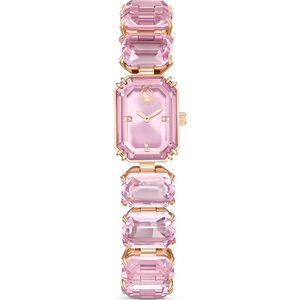 SWAROVSKI 施華洛世奇 八角方形水晶手鍊手錶 女錶-粉紅色/23x17mm(5630837)