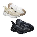 DIADORA迪亞多那 編織戶外輕旅鞋 女運動鞋 休閒鞋 女鞋 輕量 透氣 散熱 排濕 彈性 耐穿 耐磨 止滑 米 黑, , large