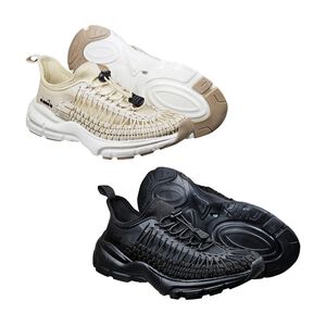 DIADORA迪亞多那 編織戶外輕旅鞋 女運動鞋 休閒鞋 女鞋 輕量 透氣 散熱 排濕 彈性 耐穿 耐磨 止滑 米 黑