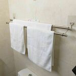 [Beargood sticker] 90cm Double Towel Rack (Stainless Steel), , large