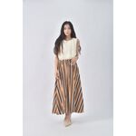 (S) natural couture質感拼接杏色洋裝二手衣, , large