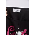 (L) pooky韓牌質感棉質珍珠黑色長袖上衣二手衣, , large
