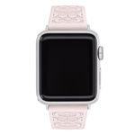 COACH Apple Watch 錶帶 38/40/41mm適用- 粉色珠光矽膠錶帶(不含手錶), , large