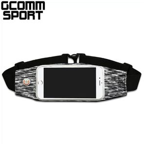 GCOMM SPORT 萊卡時尚雪花防汗水音樂腰包 黑白雪花