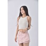 (M) 【安于晴Charlene私服】fashion jeans高腰丹寧牛仔質感粉色短褲二手衣, , large