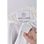 (XL) petit camelia厚磅長版白色綁帶外套二手衣, , large
