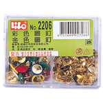 【徠福】圖釘 豪華型 (/組 (彩色35支入、金色35支入) NO.2206), , large