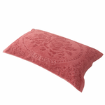 絨面緹花枕巾-80x48cm-2條入x1包-酒紅色-1包, , large