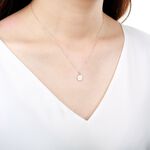 【Angel & Me】Good Luck Compass s925 sterling silver 18k Rose Gold plated necklace, , large