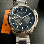 [星晴錶業]GiorgioFedon1919手錶,42mm,GF00130黑色錶面銀錶殼銀色精鋼錶帶款, , large