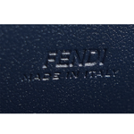 FENDI Soft Trunk FF Logo 緹花拼皮革二用包/牛仔藍, , large
