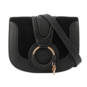 SEE BY CHLOE HANA bag 小型麂皮皮革斜背包/黑色