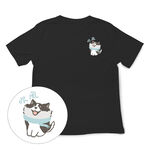 JZ TEE 哈士奇-吹風 印花短袖T恤, , large